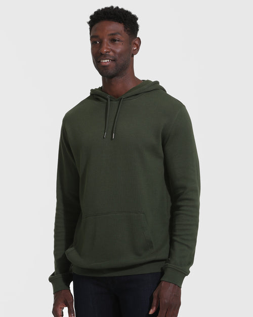 Dark Olive Waffle Hoodie