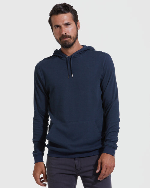 Navy Waffle Hoodie