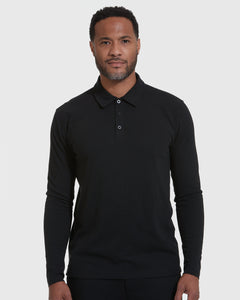 True ClassicBlack Long Sleeve Polo