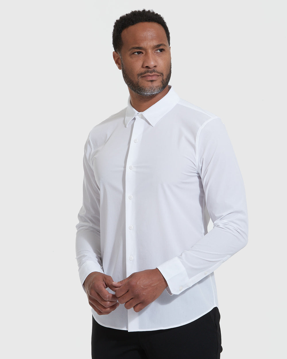 White Commuter Long Sleeve Shirt