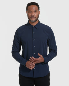 True ClassicNavy Performance Lightweight Dress Shirt