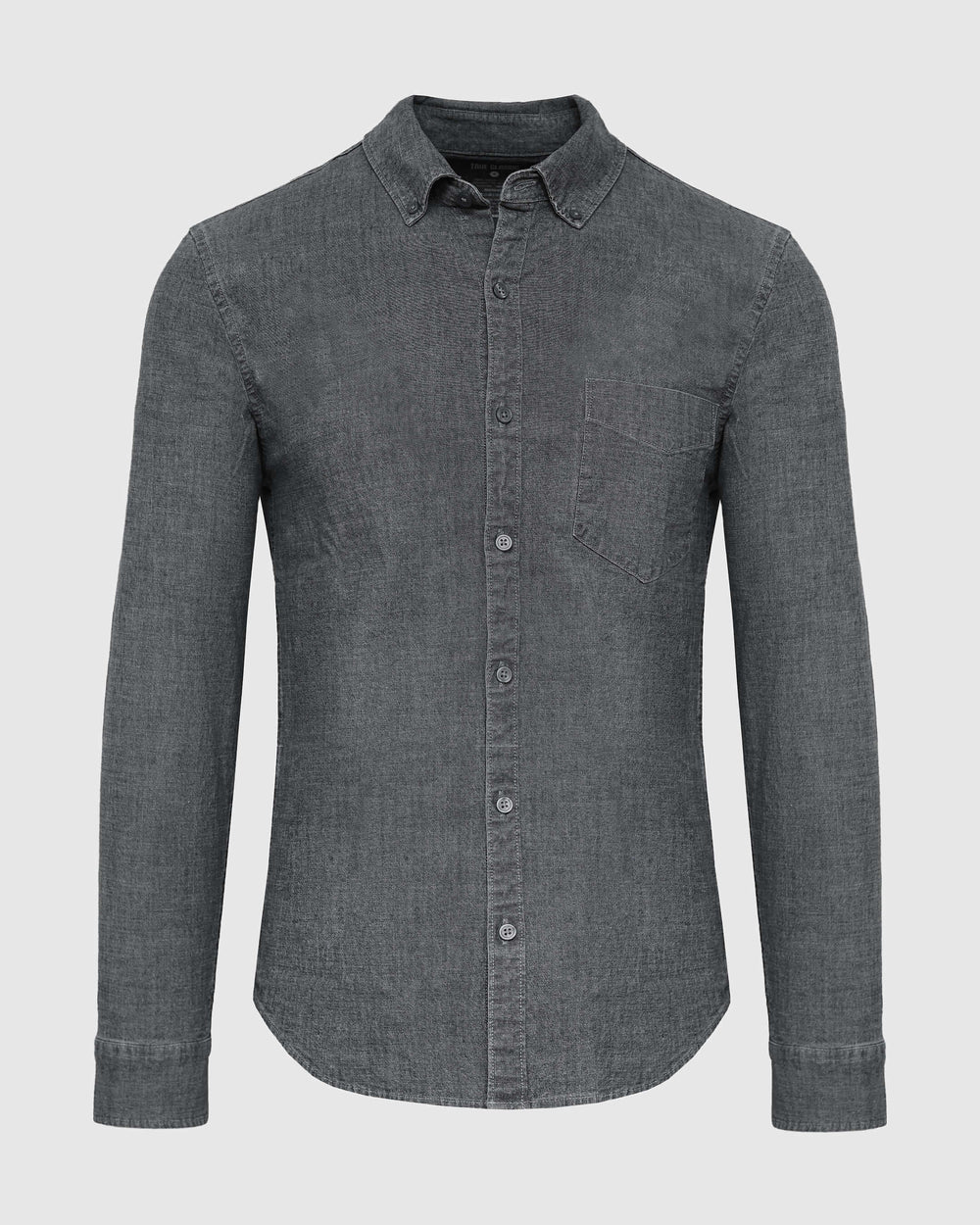 Black Wash Long Sleeve Chambray Shirt