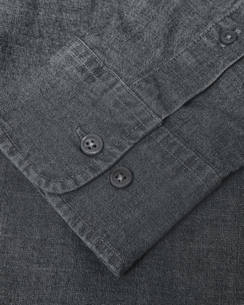 Black Wash Long Sleeve Chambray Shirt