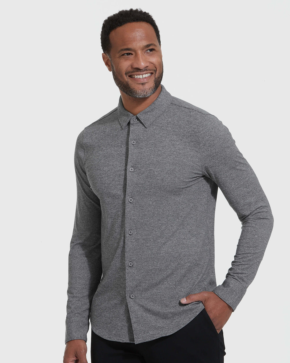 Heather Gray Long Sleeve Do-It-All Comfort Shirt