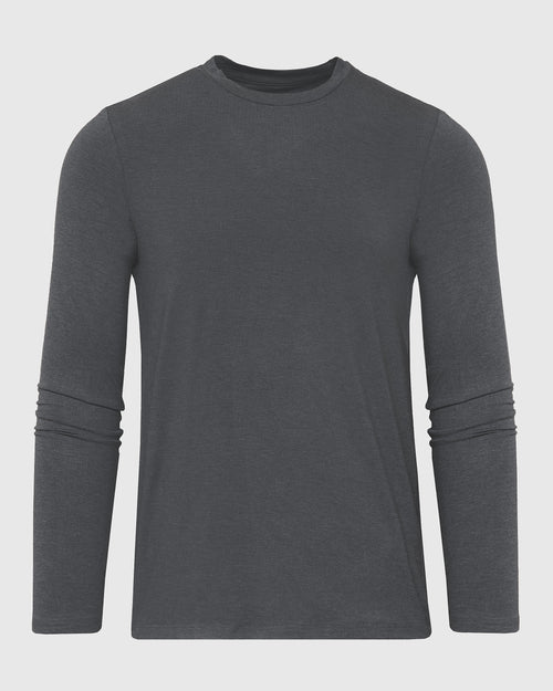 Charcoal Heather Gray Long Sleeve Loungewear Tee