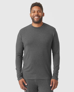 True ClassicCharcoal Heather Gray Long Sleeve Loungewear Tee