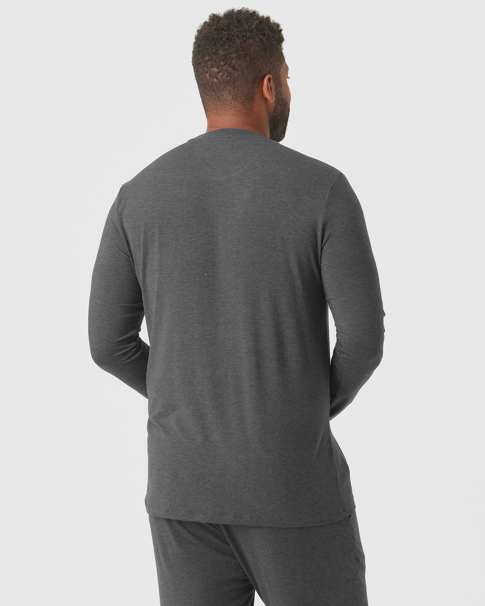 Charcoal Heather Gray Long Sleeve Loungewear Tee