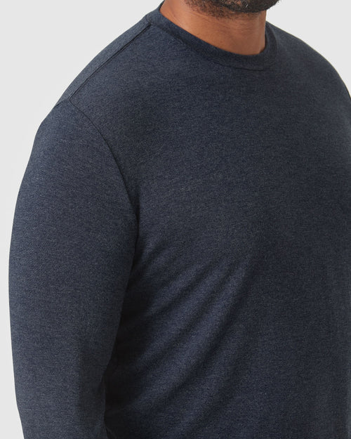 Heather Navy Long Sleeve Loungewear Tee