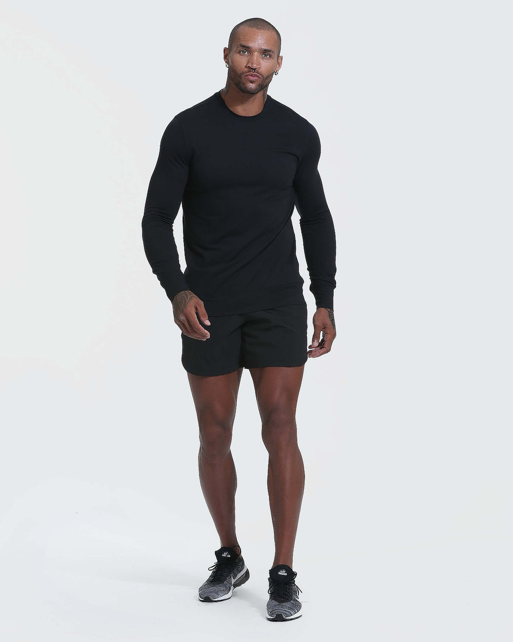 Black Active Comfort Crew Sweatshirt