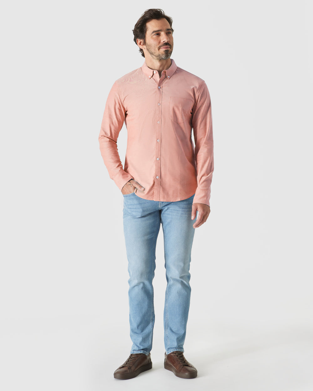 Spring Stretch Oxford Long Sleeve Shirt 3-Pack