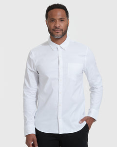 True ClassicWhite Stretch Oxford Long Sleeve Shirt