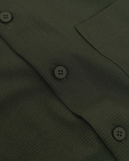 Olive Long Sleeve Ripstop Commuter Shirt