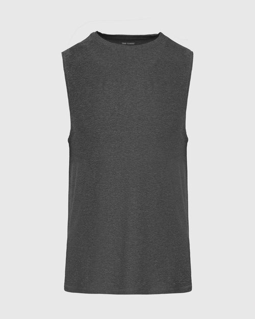 Charcoal Heather Gray Sleeveless Active Muscle Tee