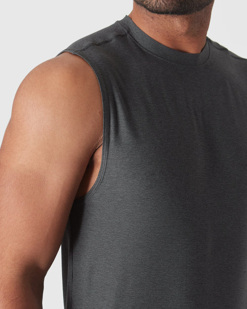 Charcoal Heather Gray Sleeveless Active Muscle Tee