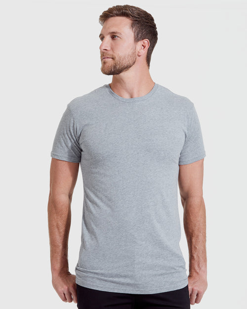 Heather Gray Tall Round Hem Crew Neck T-Shirt