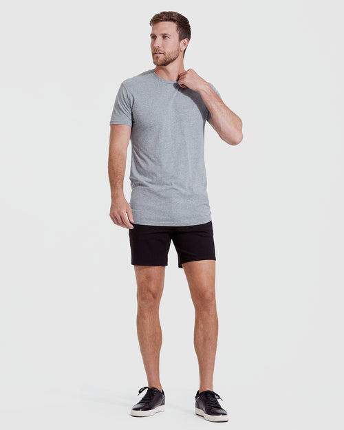 Heather Gray Tall Round Hem Crew Neck T-Shirt