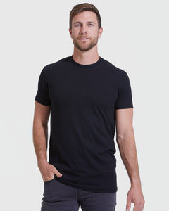 True ClassicBlack Tall Straight Hem Crew Neck T-Shirt