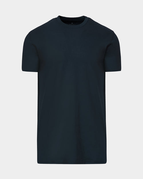 Navy Tall Straight Hem Crew Neck T-Shirt