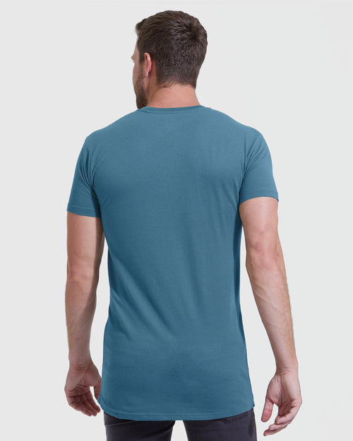 Sapphire Tall Straight Hem Crew Neck T-Shirt