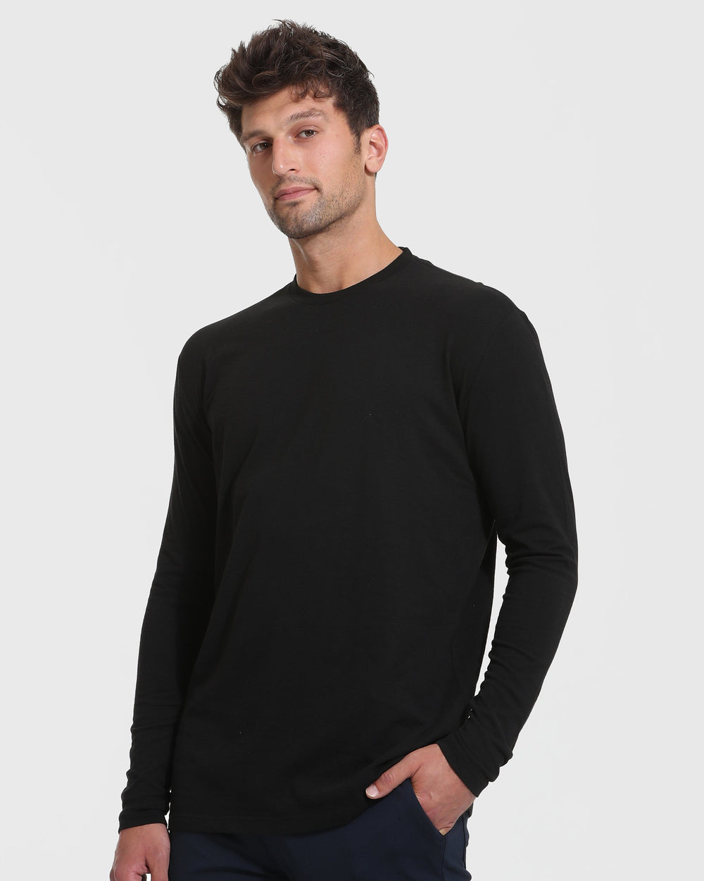 Black & White Tall Long Sleeve T-Shirt 2-Pack