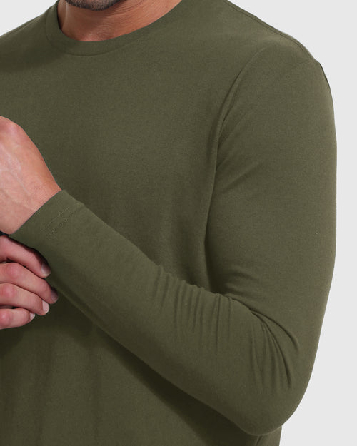 Military Green Tall Long Sleeve T-Shirt