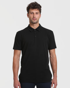 True ClassicBlack Short Sleeve Tall Polo