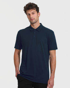 True ClassicNavy Short Sleeve Tall Polo