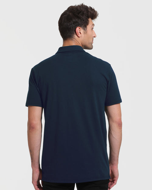 Navy Short Sleeve Tall Polo