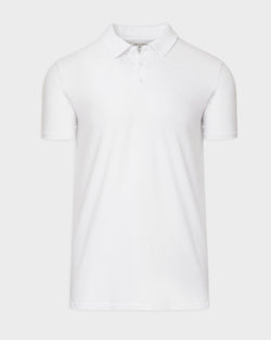 White Short Sleeve Tall Polo