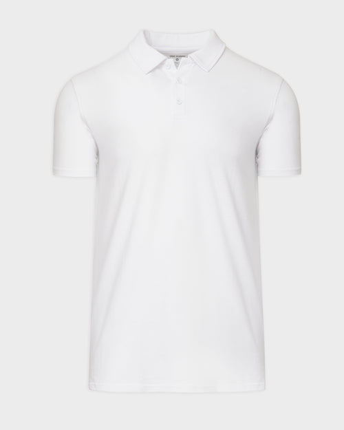 White Short Sleeve Tall Polo