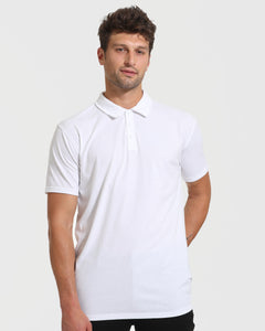 True ClassicWhite Short Sleeve Tall Polo