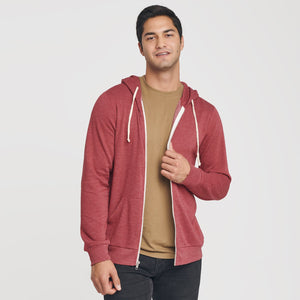 True ClassicCardinal Red Fleece Zip Hoodie