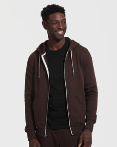 True ClassicDark Oak Fleece French Terry Zip Hoodie