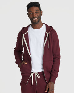 True ClassicMahogany Fleece French Terry Zip Hoodie