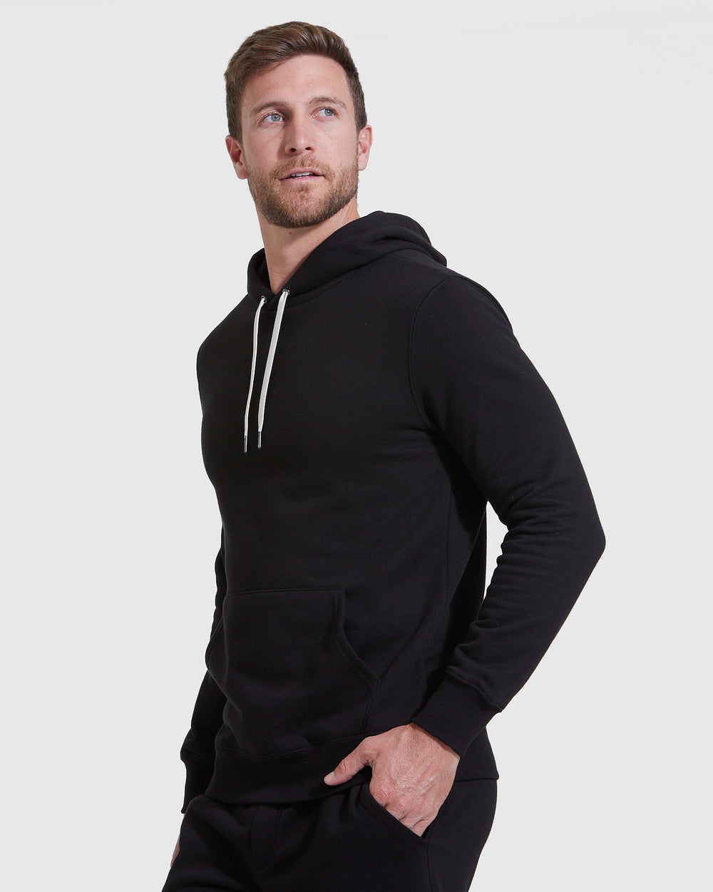 Black Fleece French Terry Pullover Hoodie