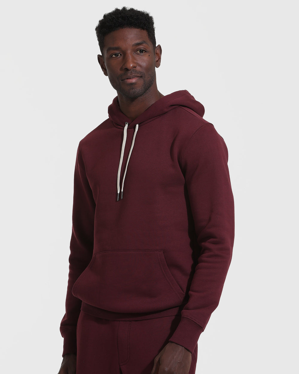 Mahogany Fleece French Terry Pullover Hoodie