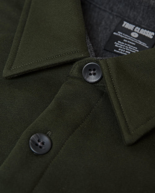 Dark Olive Fleece Shacket