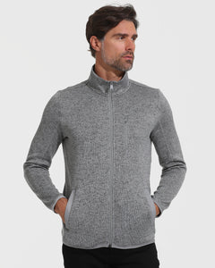 True ClassicGray Sweater Fleece Jacket