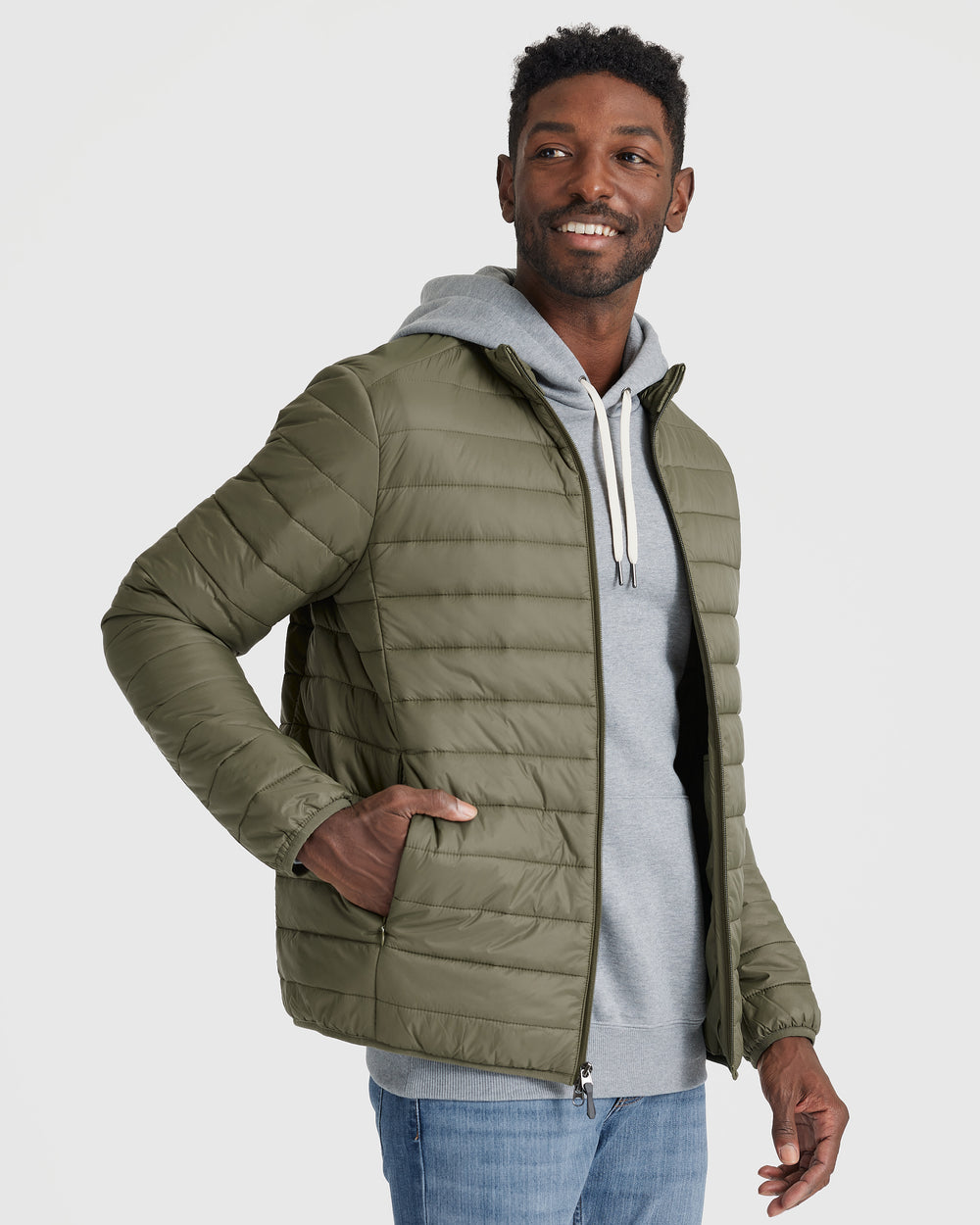 Military Green Puffer Jacket