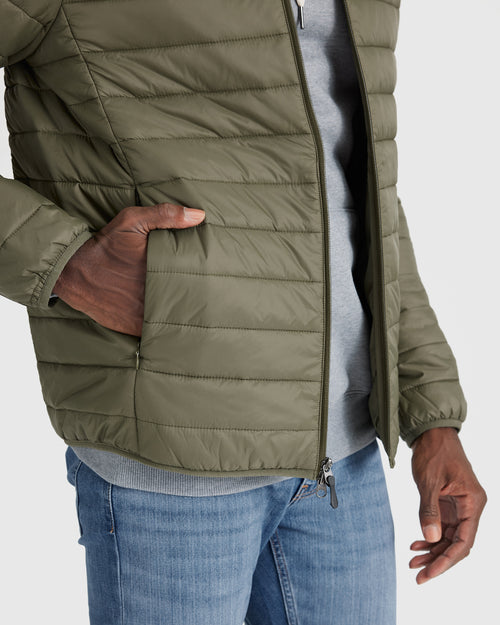 Military Green Puffer Jacket