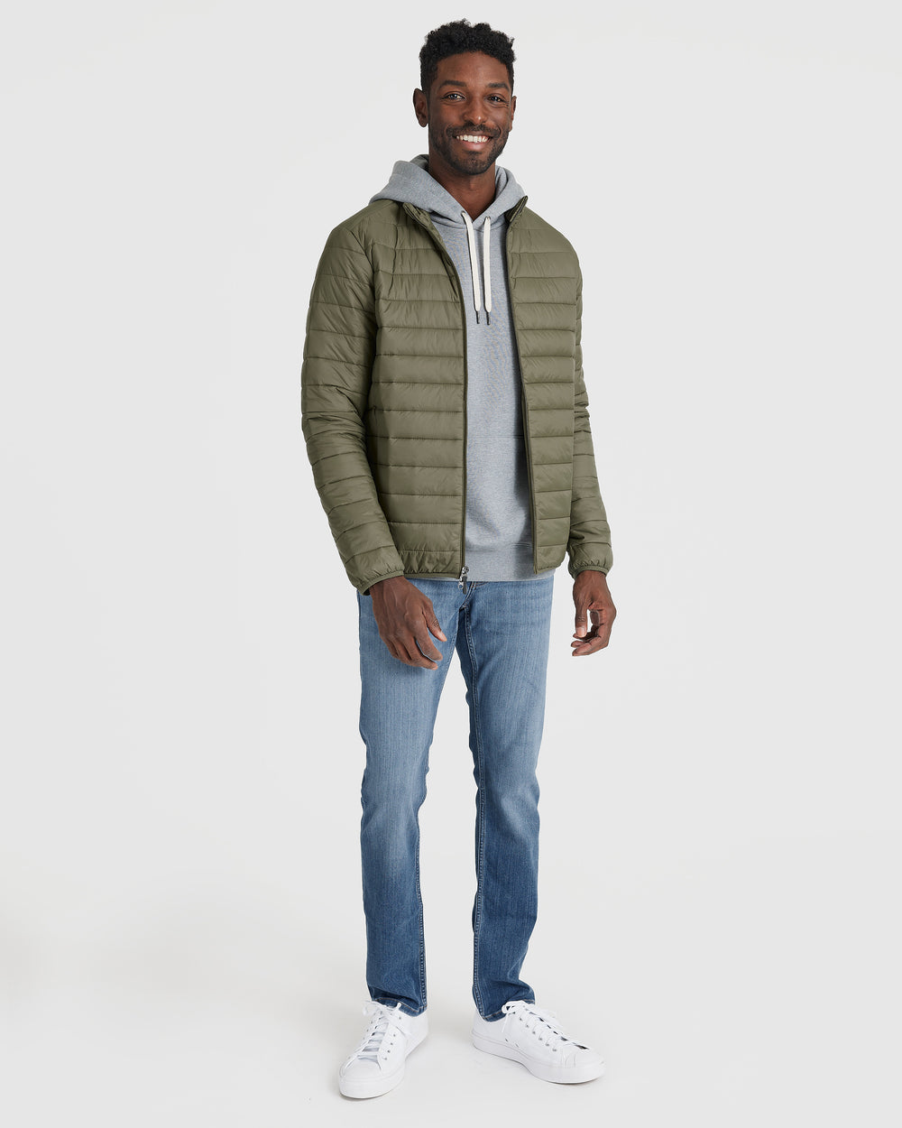 Military Green Puffer Jacket