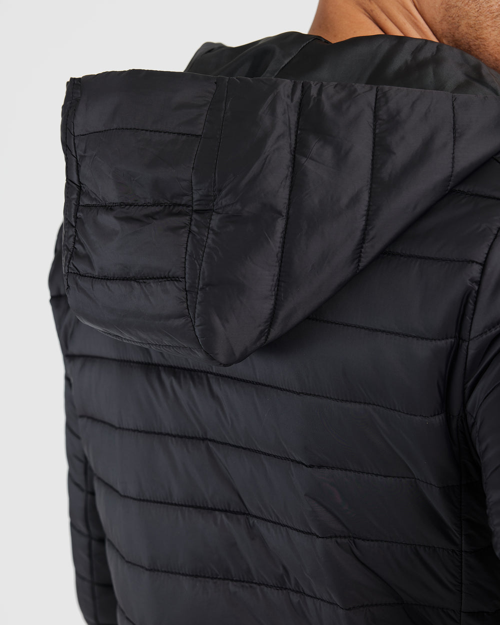 Black Hooded Puffer Jacket