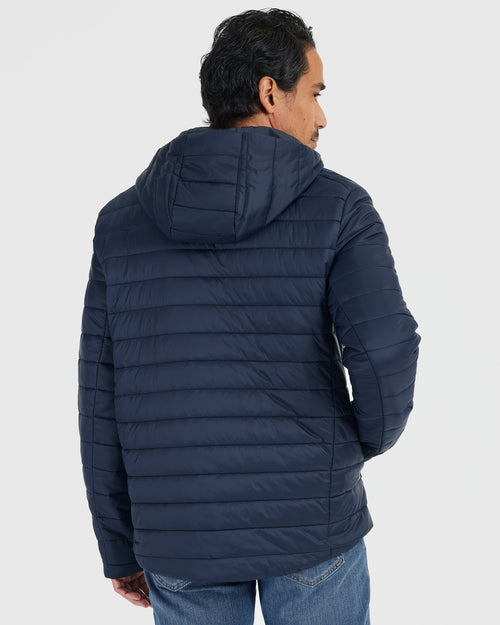 Navy Hooded Puffer Jacket