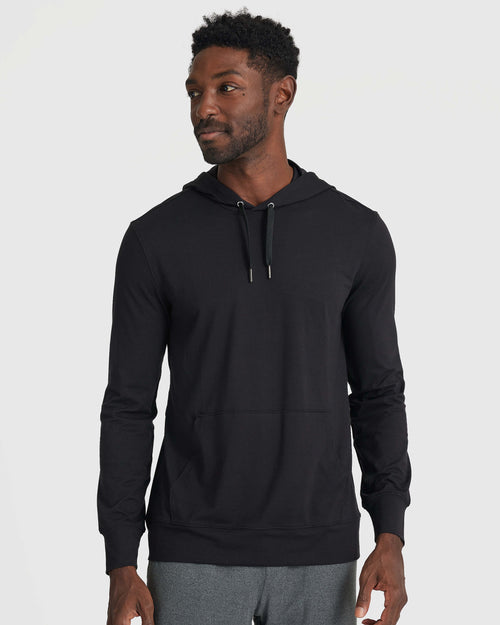 Black Active Comfort Pullover Hoodie