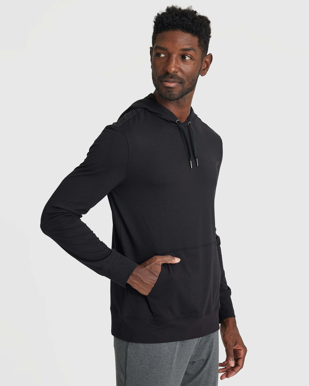 Black Active Comfort Pullover Hoodie