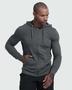 True ClassicCharcoal Heather Active Comfort Full Zip Hoodie