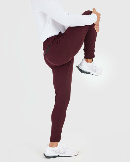 Dark Heather Burgundy Active Joggers