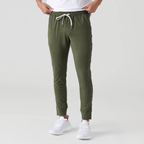 Dark Heather Military Green Active Joggers