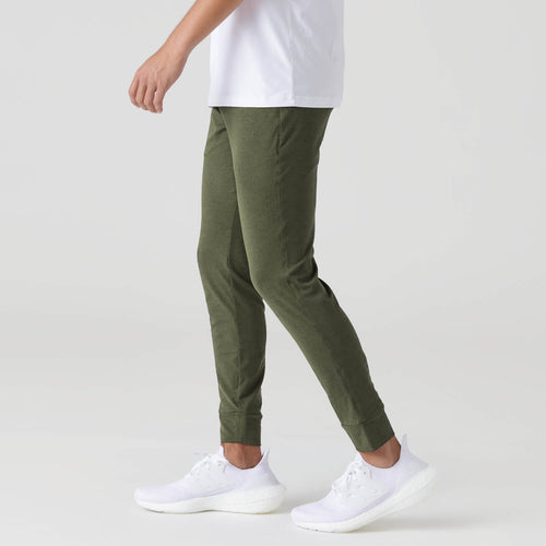 Dark Heather Military Green Active Joggers