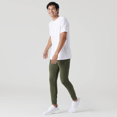 Dark Heather Military Green Active Joggers